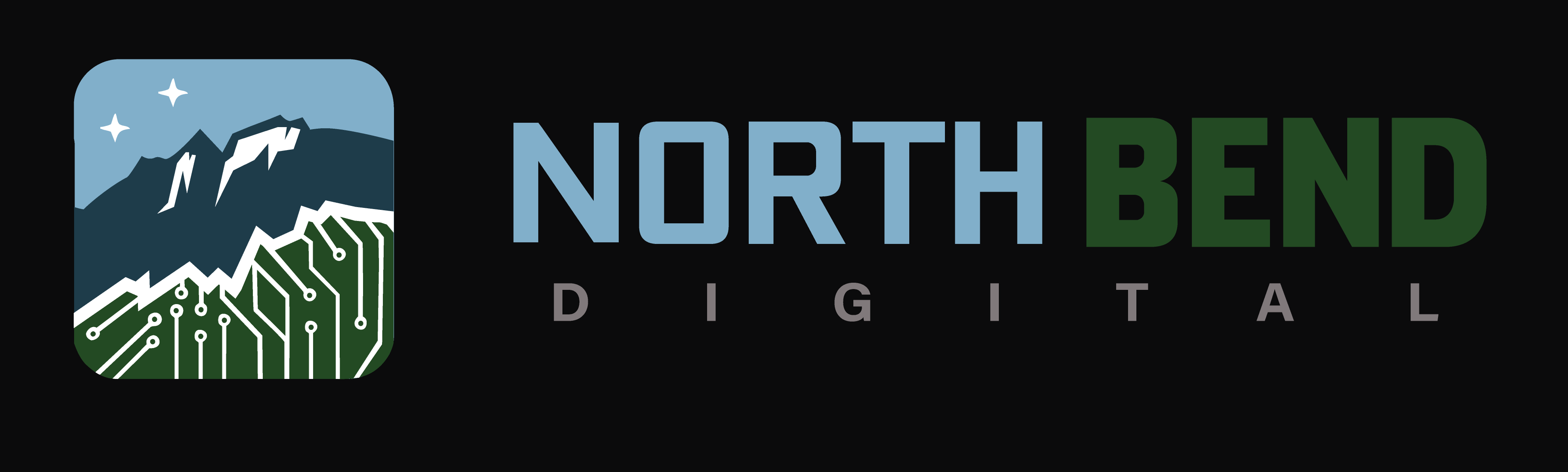 North Bend Digital primary logo in solid black