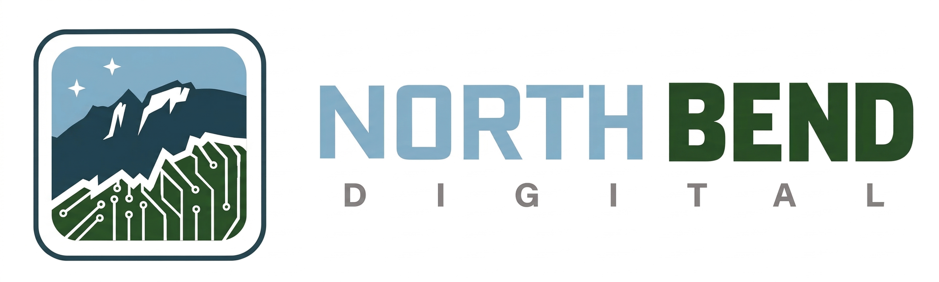North Bend Digital primary logo in white